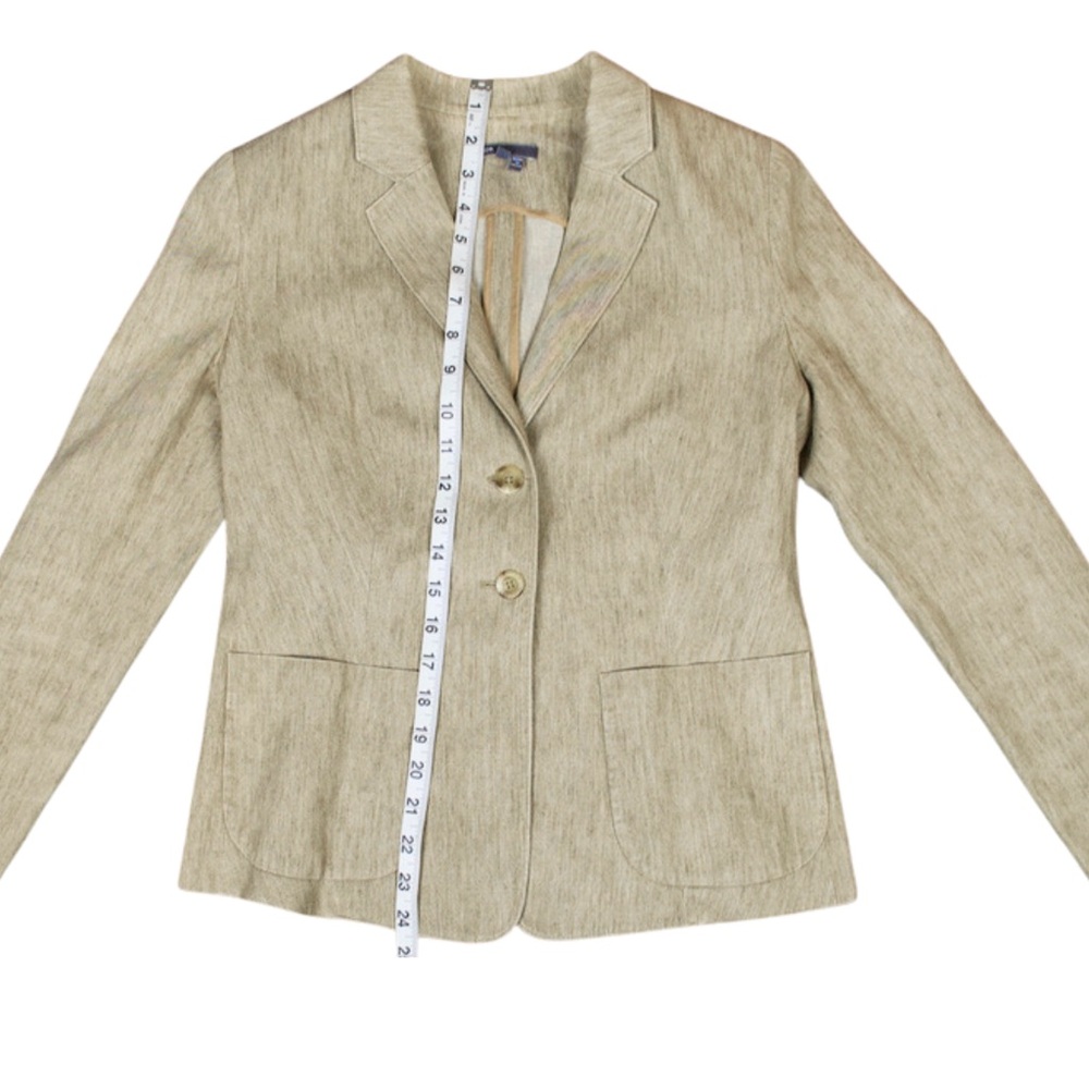 Vince Linen Blend Blazer Women’s Size 6 Beige Tailored Jacket - Picture 11 of 11